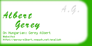 albert gerey business card